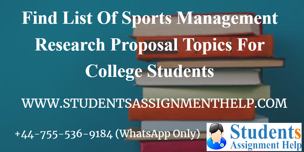 sports management research topics