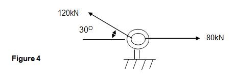 Determine the magnitude and direction of the resultant of the two forces acting on the liftinghook