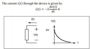 tee201/05: The voltage difference 𝑣(𝑡) across the device shown: Electrical Circuit And Power Assignment